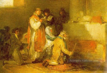 romantique romantisme Tableau Peinture - Le couple malade assorti romantique moderne Francisco Goya